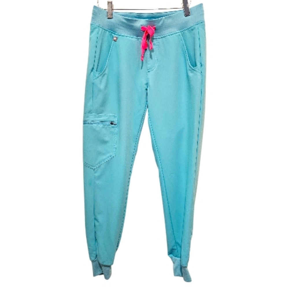 FIGS Women's Zamora Jogger Scrub Pants - Neon Blue Sz: XS - Picture 4 of 14